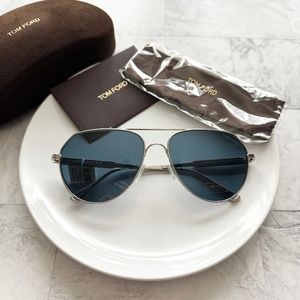 New TOM FORD Andes 61mm Pilot Sunglasses
